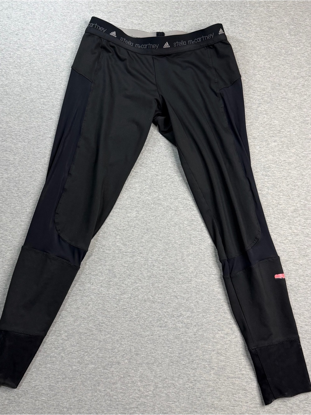 Adidas x Stella McCartney Leggings Women S Capris Black Zippered Back Some Sheer